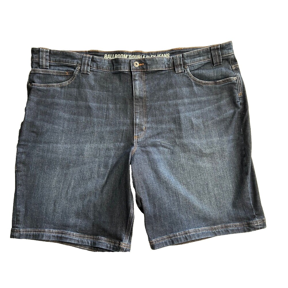 Duluth Trading Co Men's sz 50 Ballroom Double Flex Jeans Shorts Dark Denim Wash
